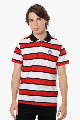 Canada Weather Gear Striped Button Up Polo Shirt