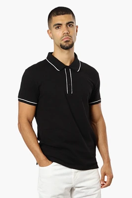 Jay Y. Ko Solid Piping Detail Polo Shirt