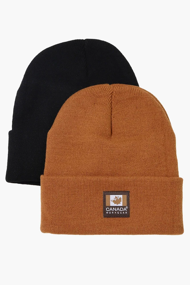 Canada Work Gear 2 Pack Cuffed Hat - Brown