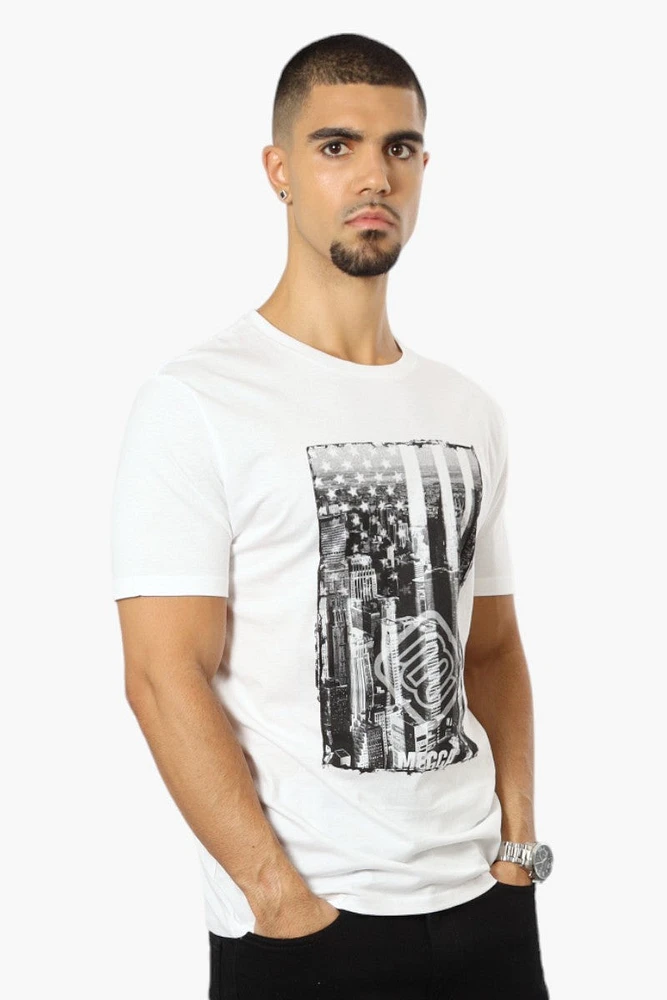 Mecca New York Cityscape Print Tee - White