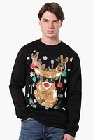 Ugly Christmas Sweater Reindeer Print