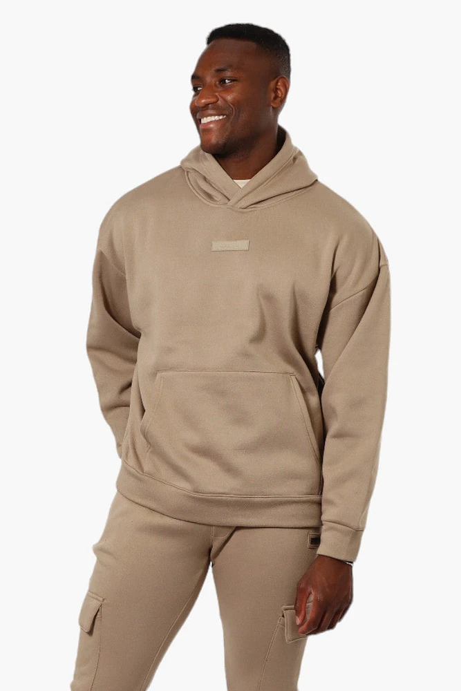 Essentials Solid Drop Shoulder Pullover Hoodie