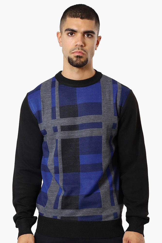 Jay Y. Ko Patterned Crewneck Pullover Sweater