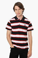 Canada Weather Gear Striped Button Up Polo Shirt