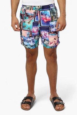 Boardsports Los Angeles Printed Tie Waist Shorts - Multi