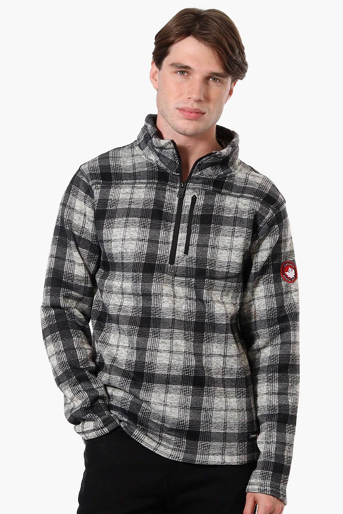 Canada Weather Gear Plaid Half Zip Sweatshirt