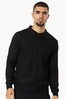 Jay Y. Ko Diamond Pattern Polo Pullover Sweater