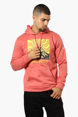 Boardsports Mountain Print Hoodie - Coral