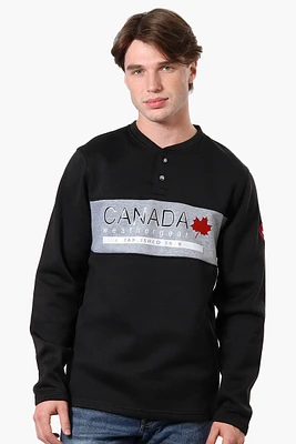 Canada Weather Gear Fleece Henley Sweatshirt