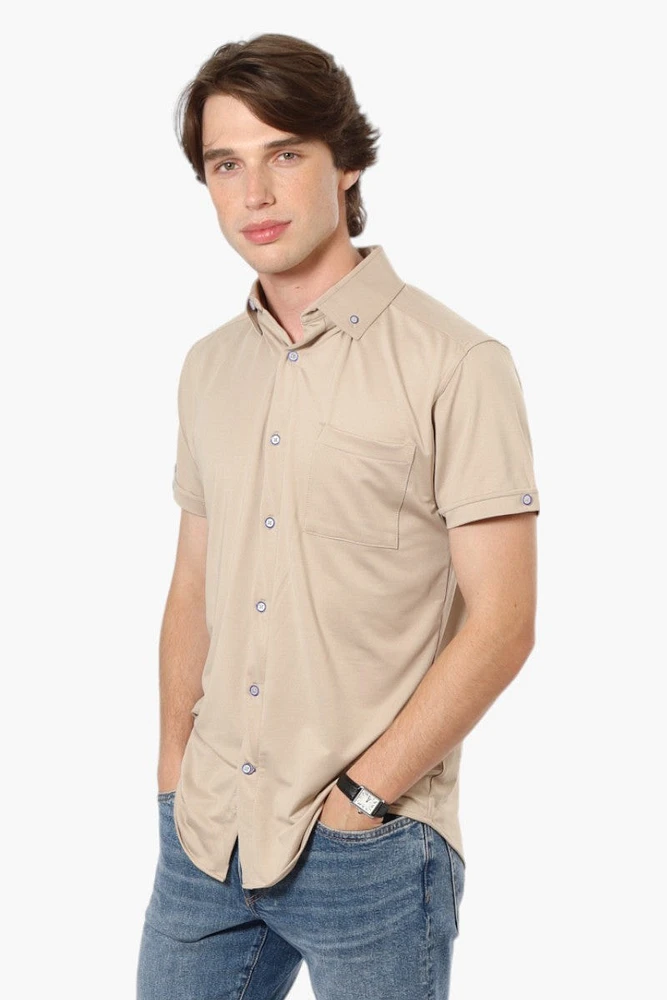 Jay Y. Ko Button Down Front Pocket Casual Shirt