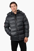 Canada Weather Gear Grid Pattern Bubble Bomber Jacket