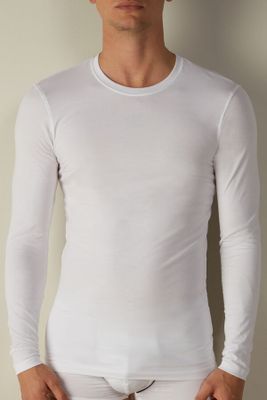 T-Shirt Manches Longues en Coton Supima Élastique