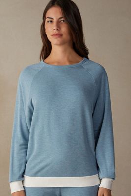 Haut de pyjama avec bords en contraste modal laine ROMANTIC BEDROOM