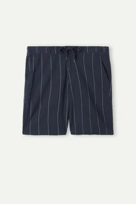Short en seersucker avec cordon de serrage