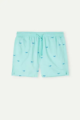 Boxer de bain avec broderie requins