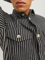 FINAL SALE - TEAM RAGLAN SLEEVE STRIPED OVERSHIRT