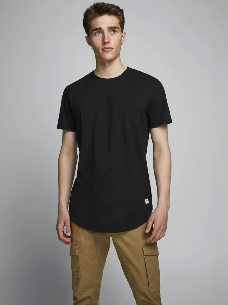 Jack and Jones Basic V-Neck T-Shirt (Large) Black 