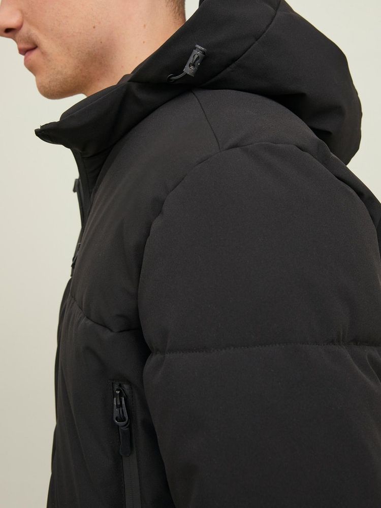 FINAL SALE - TECH LONG HOODED PUFFER COAT