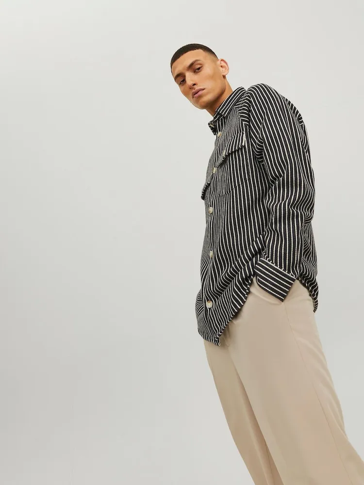 FINAL SALE - TEAM RAGLAN SLEEVE STRIPED OVERSHIRT