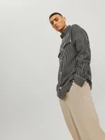 FINAL SALE - TEAM RAGLAN SLEEVE STRIPED OVERSHIRT