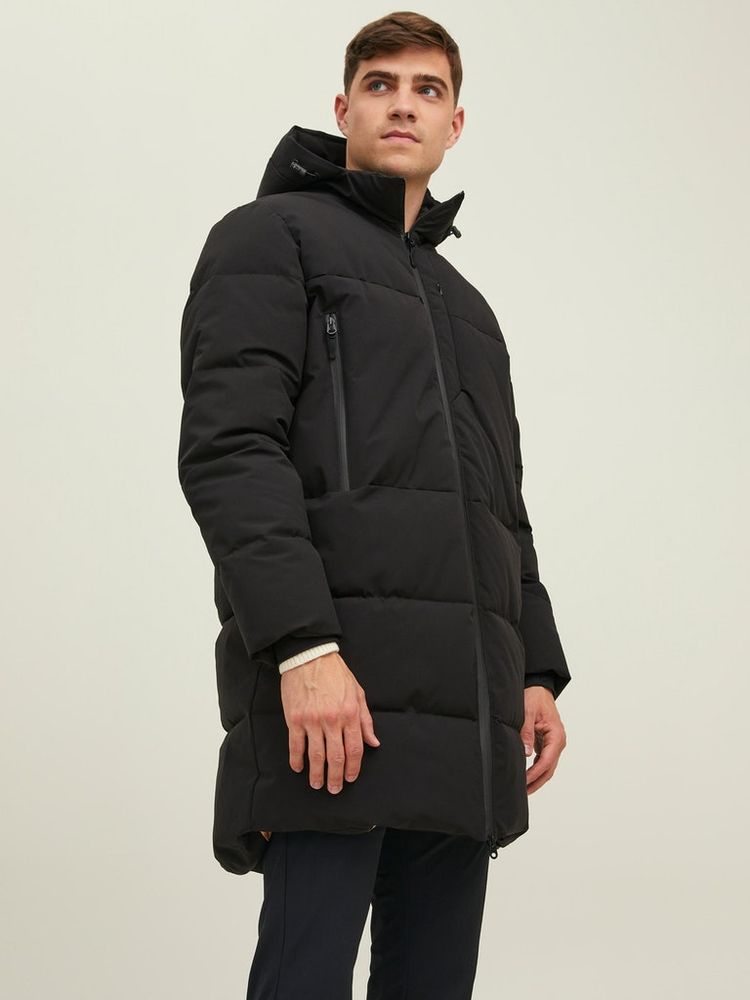 FINAL SALE - TECH LONG HOODED PUFFER COAT