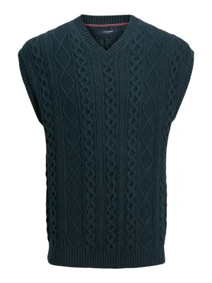 FINAL SALE - Carl cable knit sleeveless vest