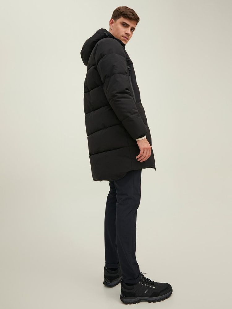 FINAL SALE - TECH LONG HOODED PUFFER COAT