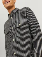 FINAL SALE - TEAM RAGLAN SLEEVE STRIPED OVERSHIRT