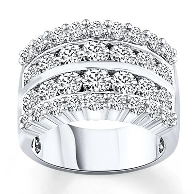 Diamond Anniversary Band 3 ct tw Round-cut 14K White Gold