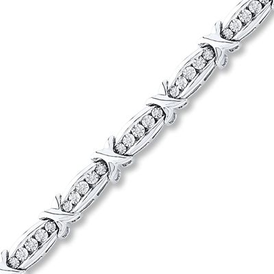 Diamond Bracelet 1/2 ct tw Round-cut Sterling Silver
