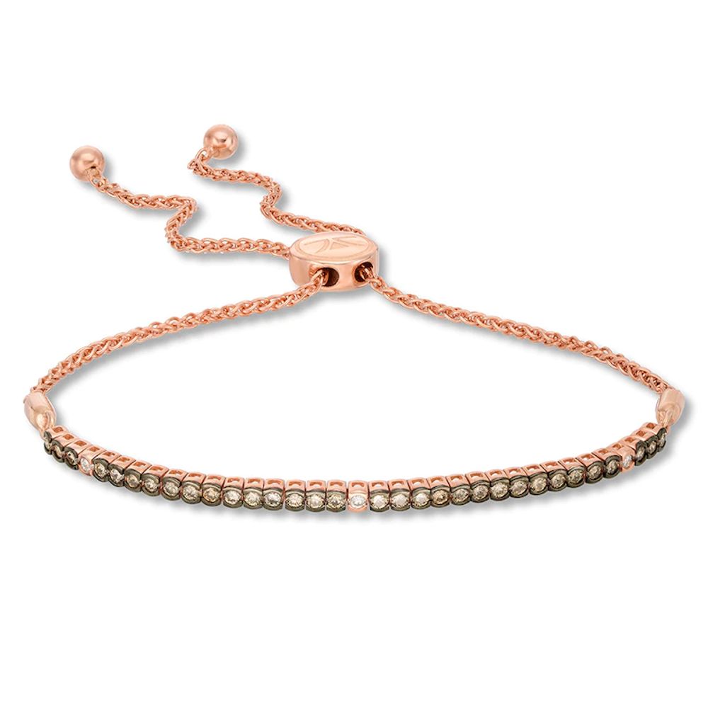 Le Vian Chocolatier Chocolate Diamond Infinity Bolo Bracelet 14 ct  tw in 14k Rose Gold  Macys