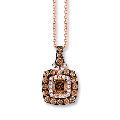 Le Vian Chocolate Diamonds Necklace 1-1/6 ct tw 14K Gold