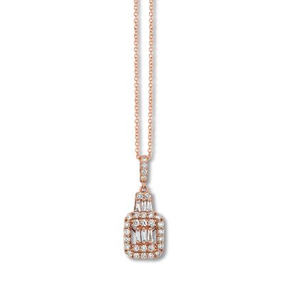 Le Vian Diamond Necklace 3/8 carat tw Baguette/Round 14K Gold