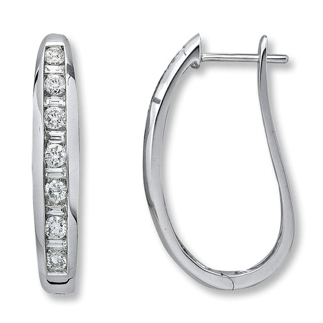 Jared’s Hearts desire 1 Ct diamond hoop earrings current price $4,300  before tax