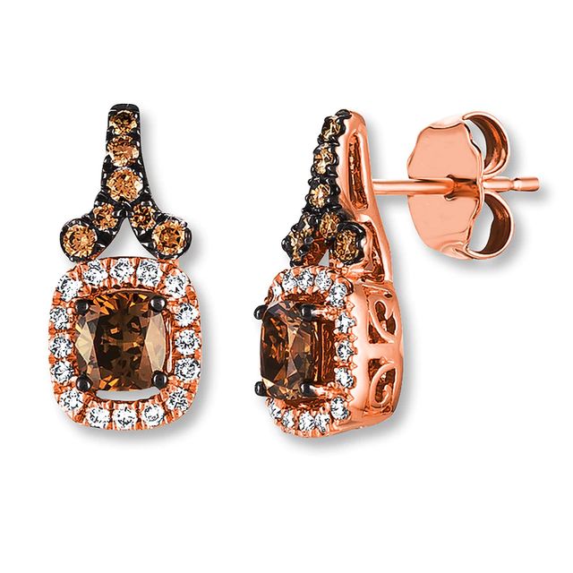 Le Vian Chocolate Diamonds 3/4 carat tw 14K Gold Earrings