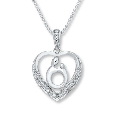 Mother & ChildÂ® Necklace 1/15 ct tw Diamonds Sterling Silver
