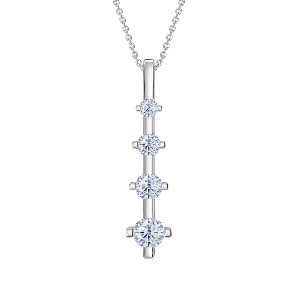 The Everyday Clear Water Diamond Necklace- 14K White Gold Over Sterlin –  MUMMY X TUMMY