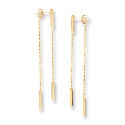 Front-Back Earrings 14K Yellow Gold