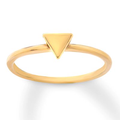 Triangle Ring 10K Yellow Gold