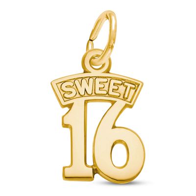 Sweet 16 Charm 14K Yellow Gold