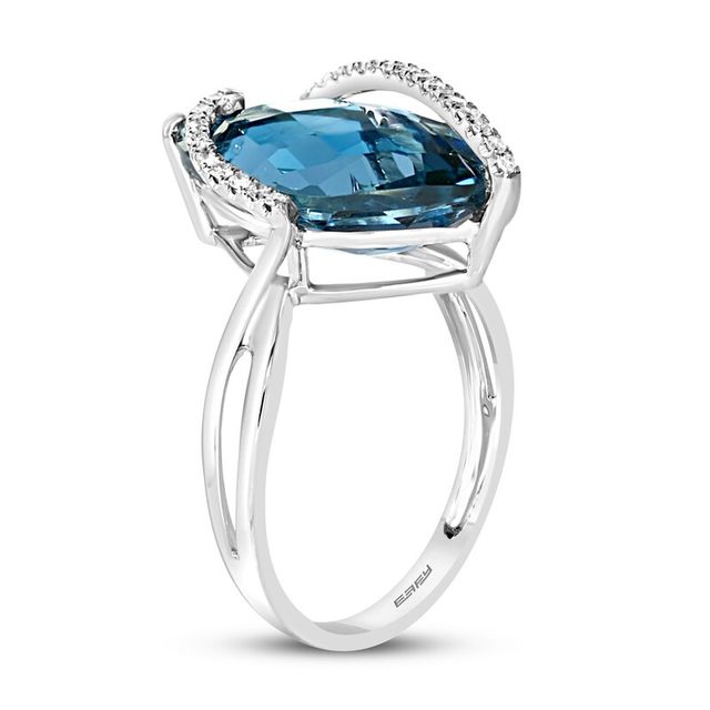 Jared Design Jared Blue Topaz Ring Blue Topez White Sapphire