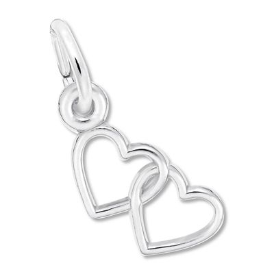Hearts Charm Sterling Silver
