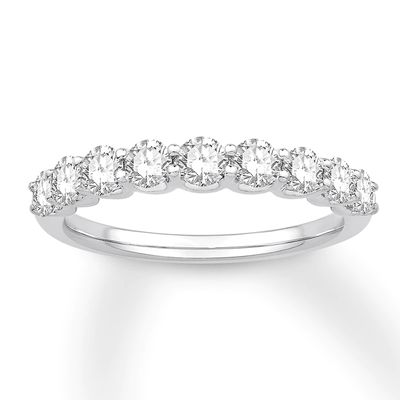Colorless Diamond Anniversary Ring 1 carat tw 14K White Gold