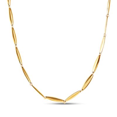 Italia D'Oro Elongated Link Necklace 14K Yellow Gold 18"