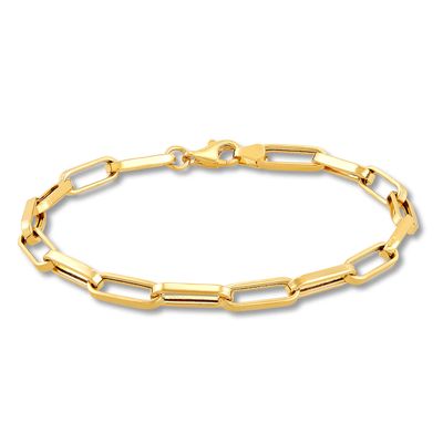 Oval Link Bracelet 10K Yellow Gold 7.5"