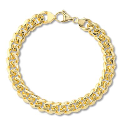 Solid Miami Cuban Link Bracelet 14K Yellow Gold 9" 11mm