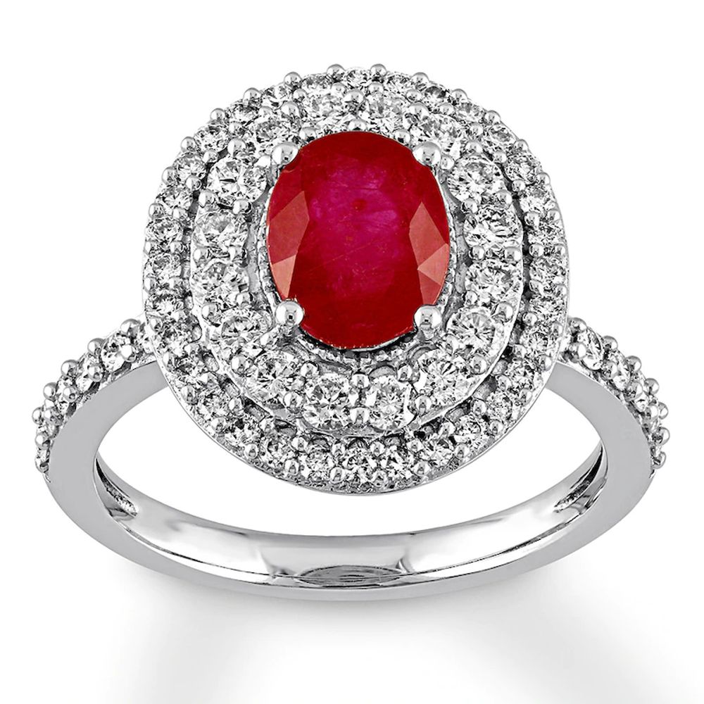 Natural Ruby Ring / Ruby Jewelry / White Gold Plated S925 Sterling Silver Ruby  Ring / Red Ruby Ring / Gifts for Her - Etsy