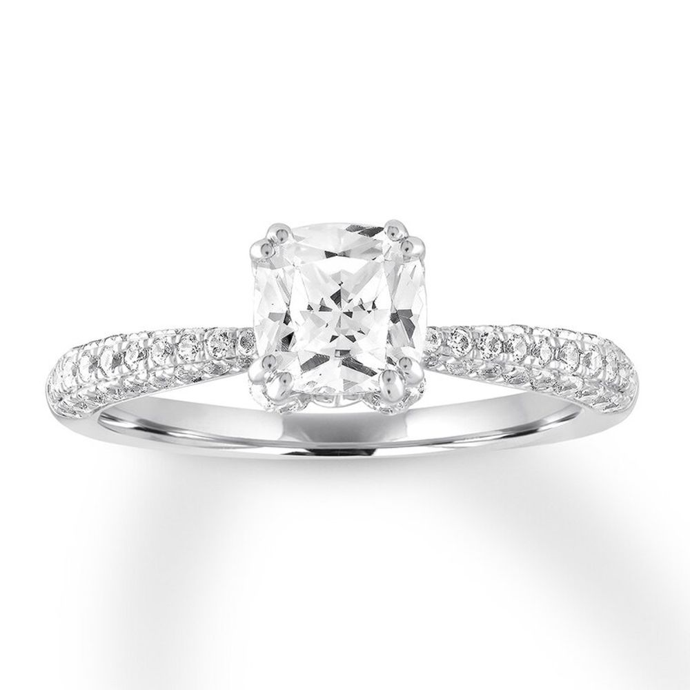 Petite Twist Diamond Engagement Ring in 14k White Gold (1/10 ct. tw.)