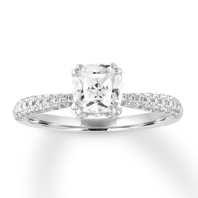 Diamond Engagement Ring 1-1/3 ct tw Cushion 14K Two-Tone Gold