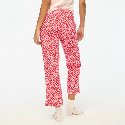 Cropped cotton pajama pant